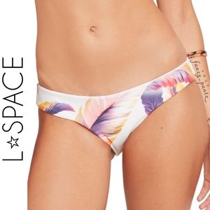 NEW L*space Sandy Bikini Bottom Sunset Palm white